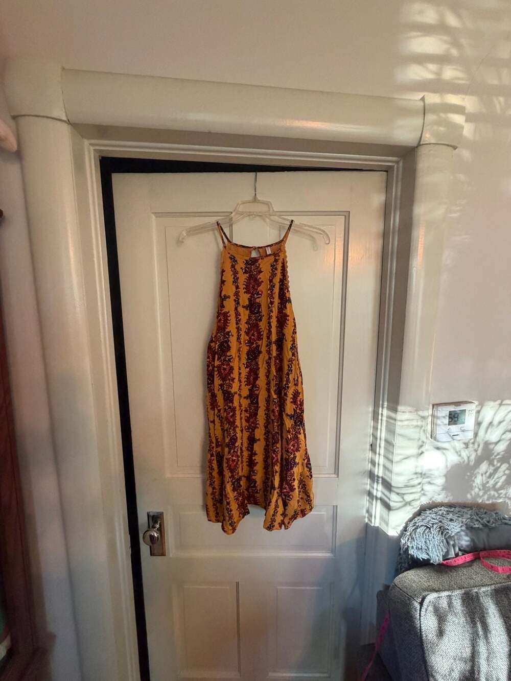 Xhilaration Dress Size XXL Yellow Floral Halter Boho
